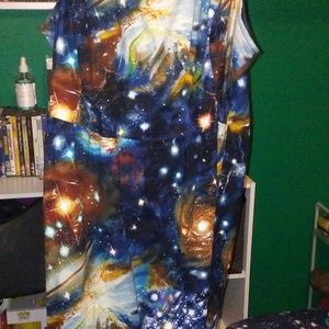 Heart and Solar System A Line Dress